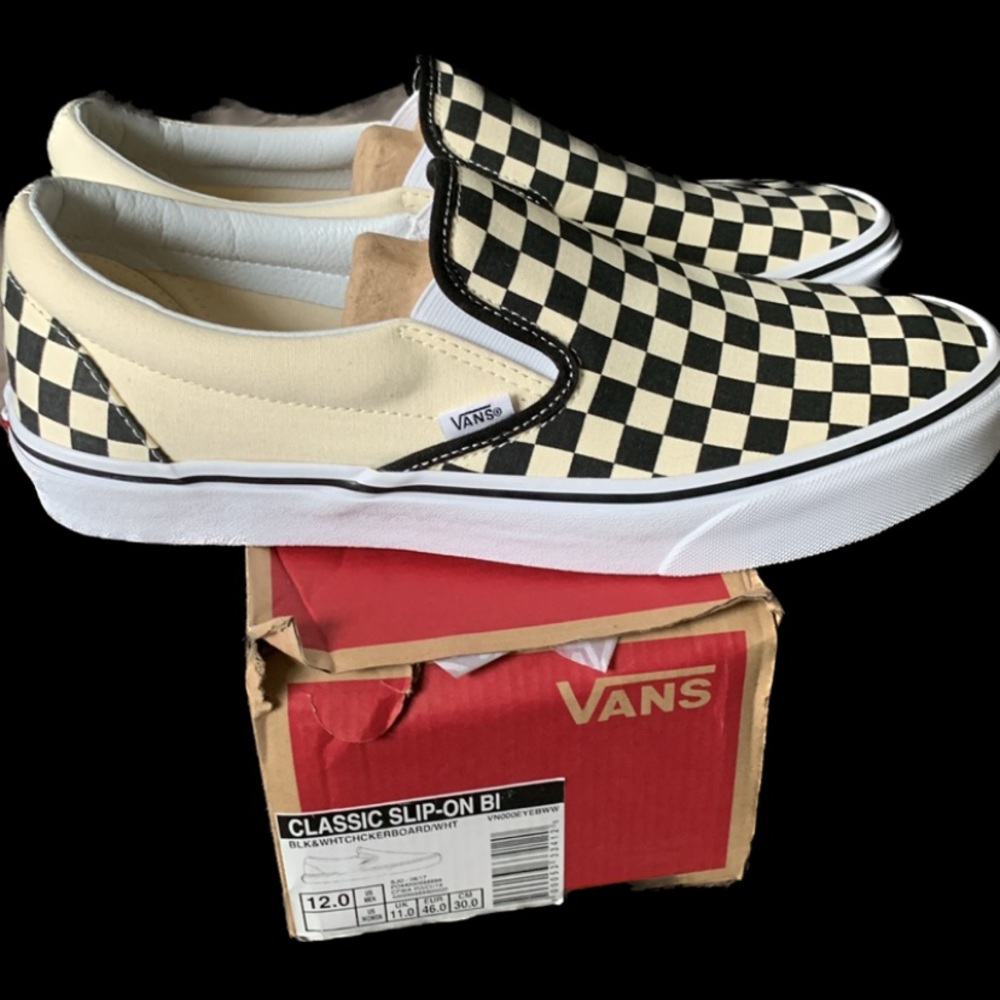 Classic Vans Slip-Ons checkerboard.